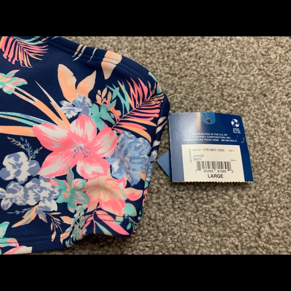 Juniors Arizona jean co Large racerback bikini swim top